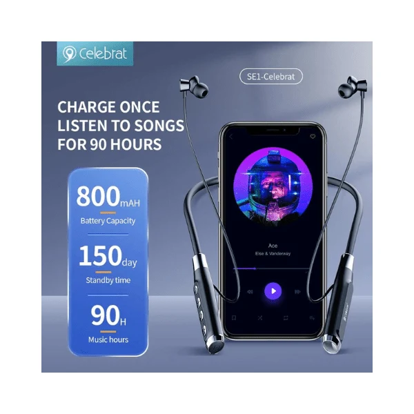 Celebrat - Wireless Neckband Earphones